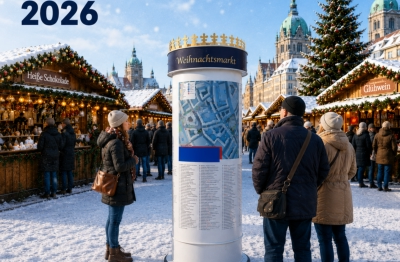 Litfaßsäule Berlin - Weihnachtsmarkt Hannover