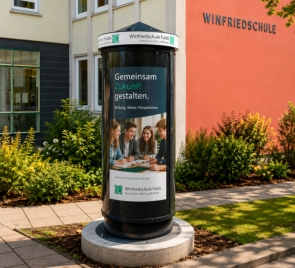Litfaßsäule Outdoor - Winfriedschule Fulda