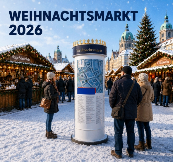 Litfaßsäule Berlin - Weihnachtsmarkt Hannover