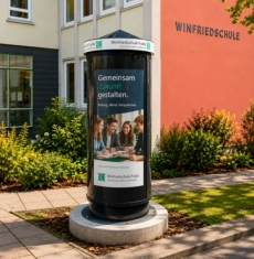 Litfaßsäule Outdoor - Winfriedschule Fulda